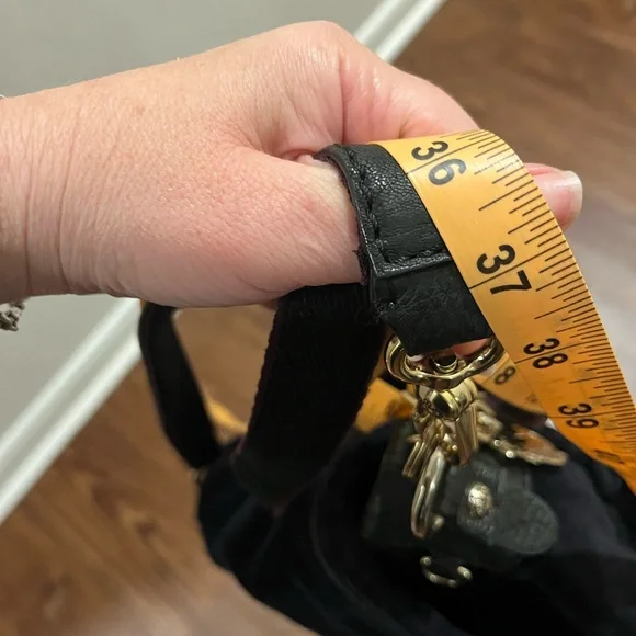 Vintage Juicy Couture Black Velvet Satchel/ Shoulder Bag - Picture 12 of 15